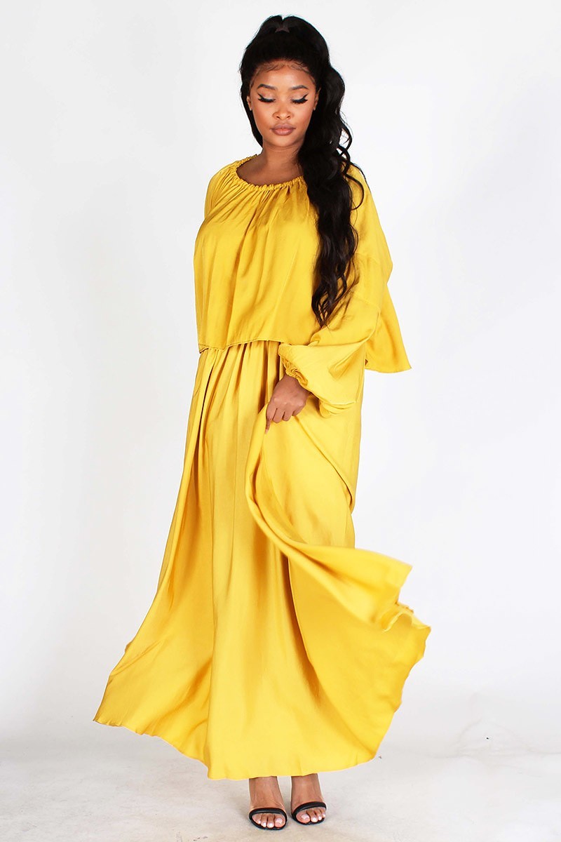 Solid Oversize Skirt Set With Matching Face Mask