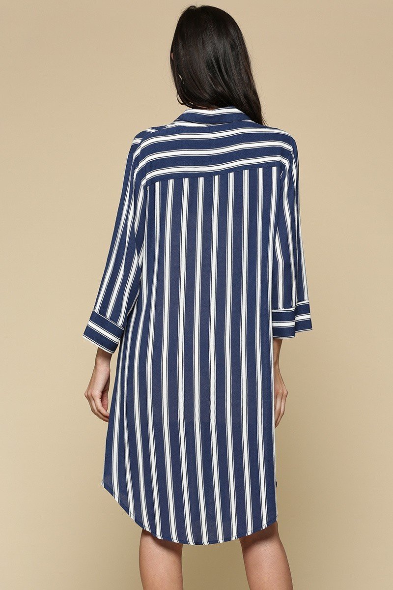 Striped Button Up Front