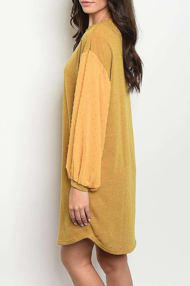 BOAT NECK BUBBLE SLEEVE