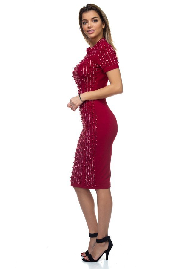 Pearl Embellished Dress .