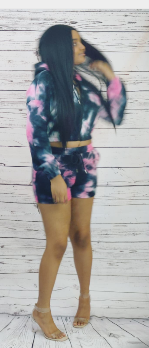TIE DYE HOODIE SET