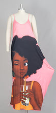 Load image into Gallery viewer, Sleeveless Face Print Knit Maxi Dress Onesize Fits Most Come With Pockets