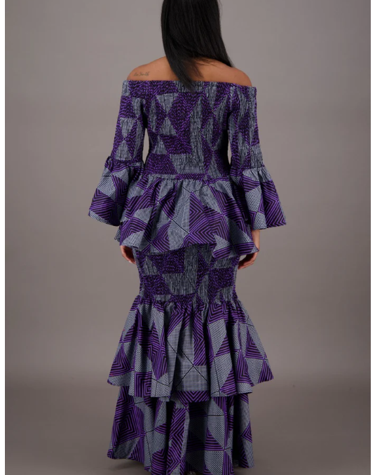 African / Ankara 2 Piece Skirt Sets  Elastic Waist One-Size FITS MOST  Headwrap