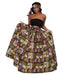 African Skirt Pockets /Head-Wrap Elastic Waist One-Size