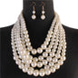 Pearl 5 Layered Necklace Set