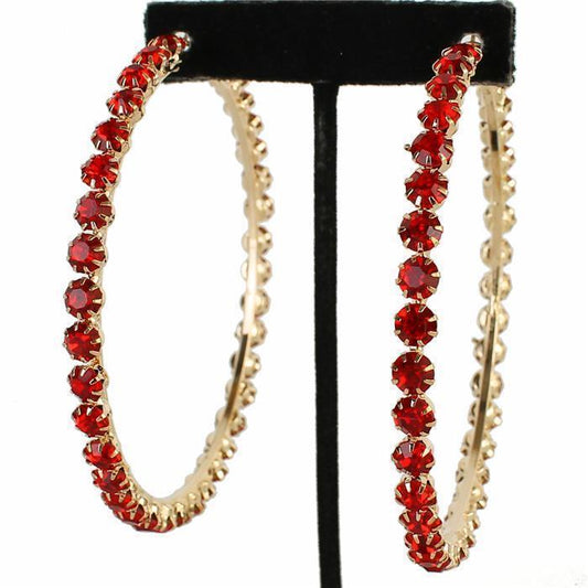 Crystal Hoop Earring