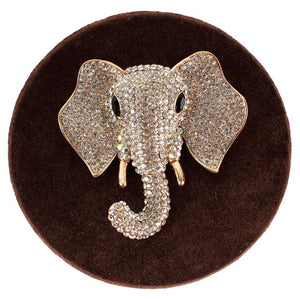 Rhinestone Elephant Brooches