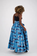 Load image into Gallery viewer, African Long Ankara Print Maxi Skirt With Pockets / Head-Wrap Elastic Waist