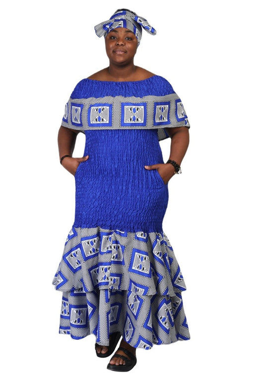 The Royal Dress With Headwrap and Pockets Onesize Fits Most
