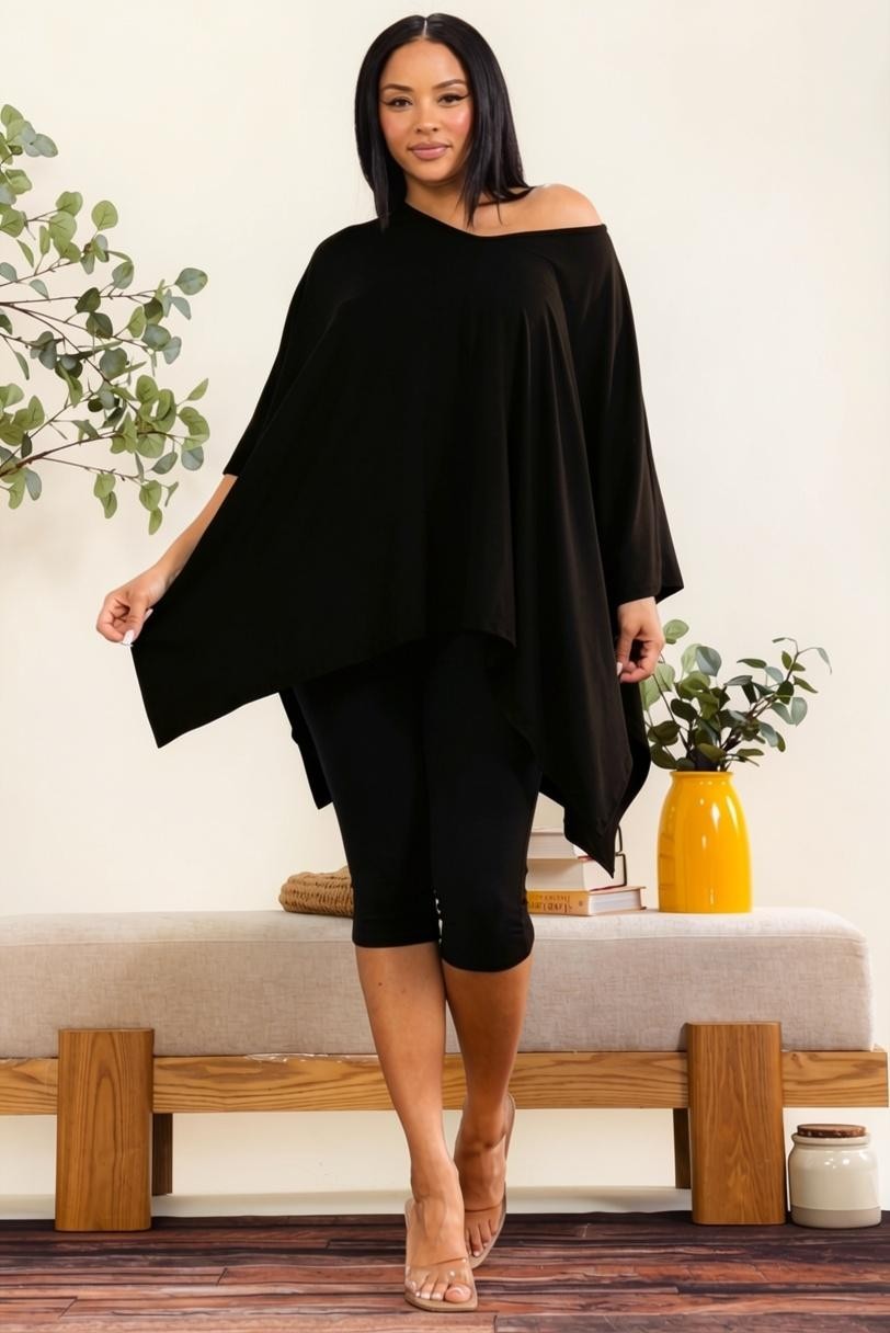 Black Two Piece Loungewear Set
