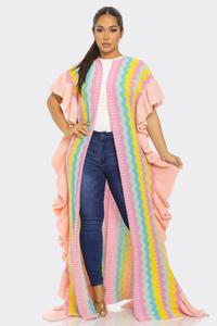 Zig Zag Cardigan/ Kimono One Size Fits Most