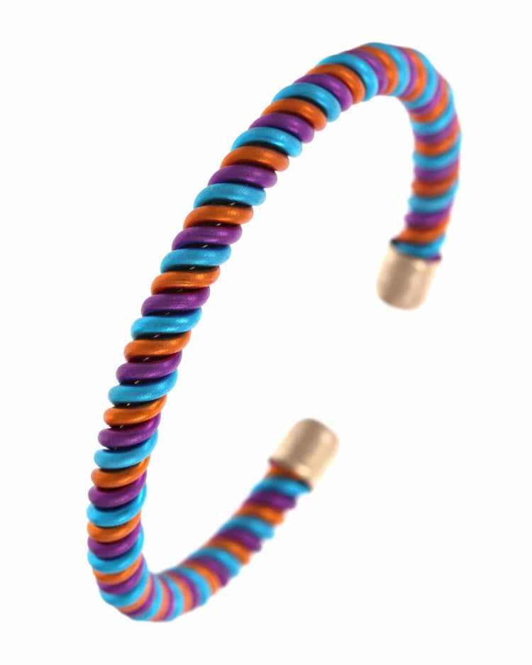 Multi-Color  Twisted Metal Cuff Bracelet