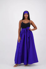 Load image into Gallery viewer, Maxi Skirt  Purple Two Side Pockets , Headwrap Included One-Size Fits Most