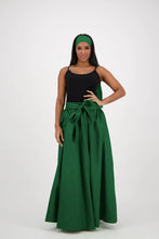 Load image into Gallery viewer, Maxi Skirt  Purple Two Side Pockets , Headwrap Included One-Size Fits Most