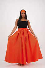 Load image into Gallery viewer, Maxi Skirt  Purple Two Side Pockets , Headwrap Included One-Size Fits Most