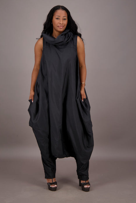 Hooded Solid Color Jumper with Pockets