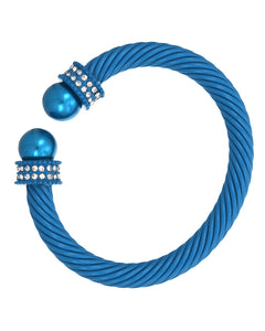 Thick Blue Classic Bangle Bracelet Per Sets