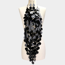 Load image into Gallery viewer, Black Cluster Vine Link Statement Necklace