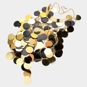 Cluster Vine Link Statement Necklace