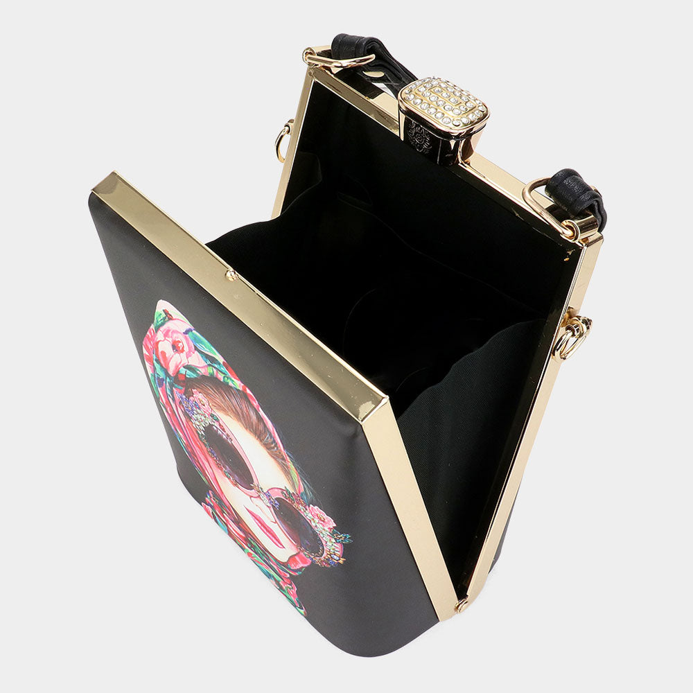 MULTI Lady Printed Top Handle Mini Bag / Crossbody Bag