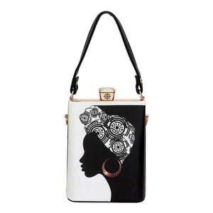 Lady Printed Top Handle Mini Bag / Crossbody Bag