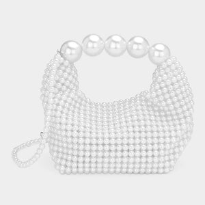 White Pearl Beaded Handbag /Crossbody Bag