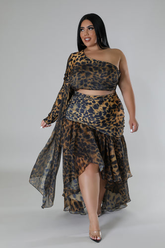 LEOPARD PRINT SKIRT SETS