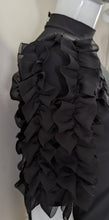 Load image into Gallery viewer, Balck Slim Fit Top with Ruffles
