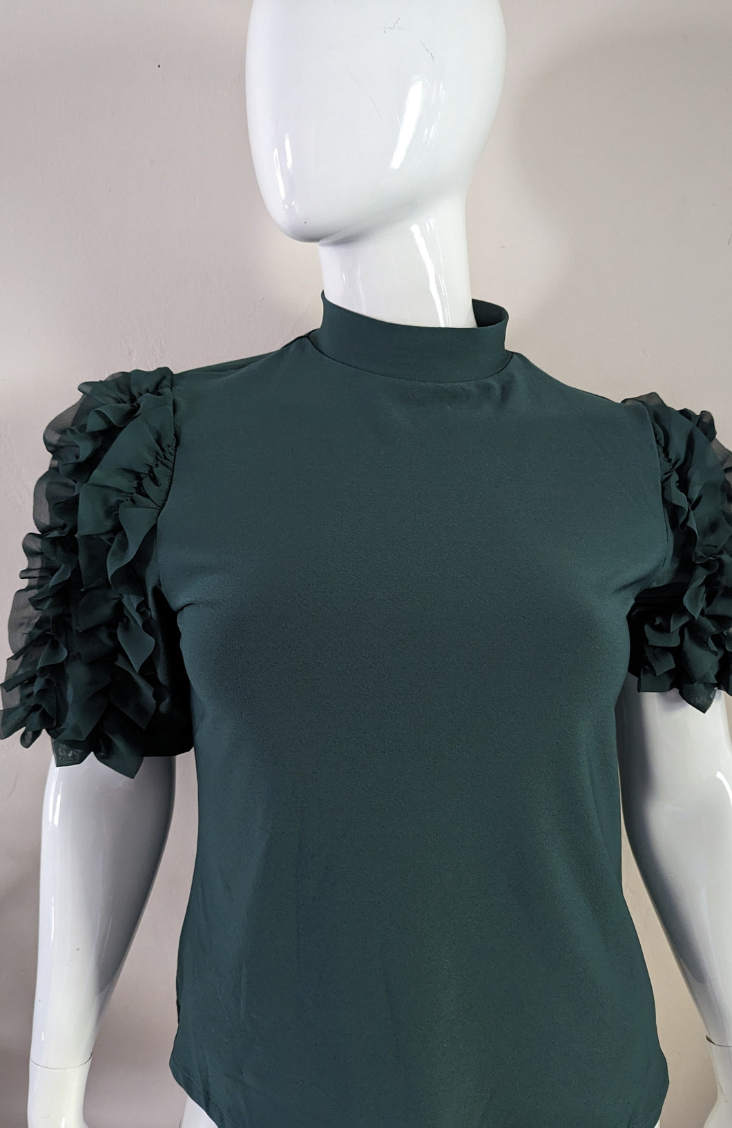 Slim Fit Top with Ruffles