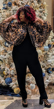 Load image into Gallery viewer, Leopard Voluminous  Balloon Sleeve Blouse
