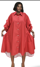 Load image into Gallery viewer, City -Chick Hi-Low  Shirt  Dress  One Size Fits Most