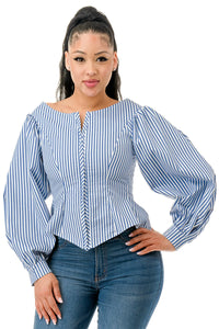 Off The Shoulder Hide Zipper Front Puff