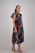 Wave Black & Red Versa Dress   Headwrap/ 2 pockets  ONESIZE FITS MOST