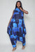 Multi-Tone Blue Patchwork Jumpsuit With Pockets