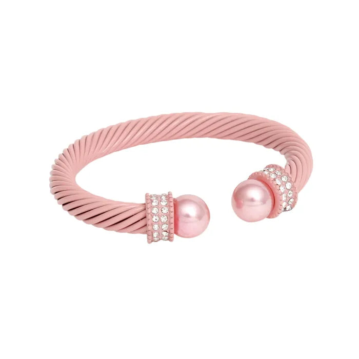 Thick Pink  Classic Bangle Bracelet Per Sets