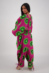 2 Piece&nbsp; &nbsp;Elastic High Waist Pants Set with Headwrap/Scarf Included Comes with Pockets. One- size fits most