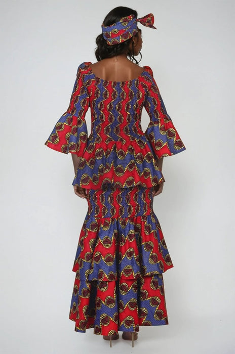 African / Ankara 2 Piece Skirt Sets Elastic Waist One-Size FITS