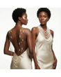 Cream Pearl and Back Drape Necklace