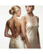 Cream Pearl and Back Drape Necklace