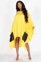 Load image into Gallery viewer, DOLMAN LONG SLEEVE OVERSIZED ASYMMETRICAL  SHIRT DRESS