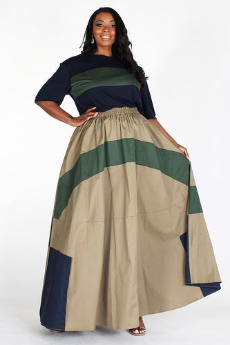 Plus size 2 Piece Skirt Set