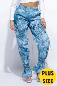 PLUS  LACE UP JOGGER PANTS