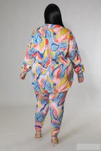 Load image into Gallery viewer, Multi-Color  2 Piece Set  Elastic Waist