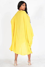 Load image into Gallery viewer, DOLMAN LONG SLEEVE OVERSIZED ASYMMETRICAL  SHIRT DRESS