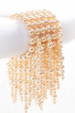 Load image into Gallery viewer, White Pearls Fringed Chunky Bracelet