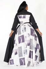 Load image into Gallery viewer, MULTI FABRIC SOLID FRONT, BACK PRINTED FABRIC, 2TONE COLLARED