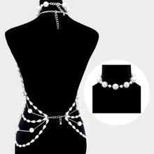 Load image into Gallery viewer, 2PCS - Draped Pearl Neck Top Body Chain Necklaces