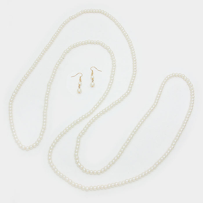 Pearl 72" Long pearl strand necklace