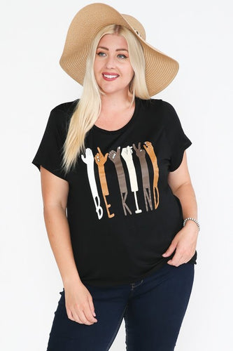 BE KIND HAND GRAPHIC TOP
