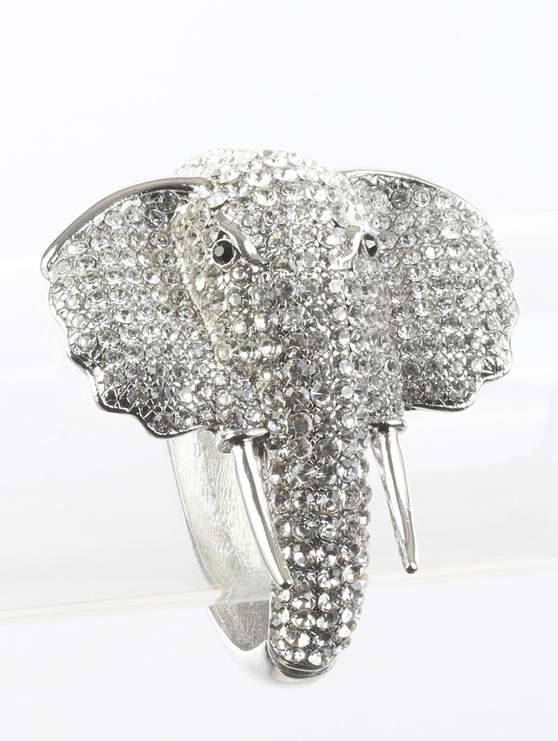 ELEPHANT CRYSTAL BANGLE BRACELET